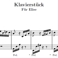 Fur Elise Sheet Music