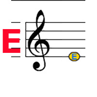 Treble E label