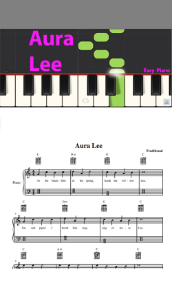Easy_Song_Aura_Lee_with_free_sheet_music_Zebrakeys.3.3
