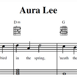 Aura Lee Sheet Music